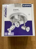4 Mooie plafondplaten: 3x Rimini Trioplaat 1x Spot Delight, Huis en Inrichting, Lampen | Spots, Ophalen, Zo goed als nieuw, Metaal of Aluminium