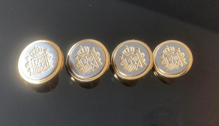4 prachtige uniformknopen wapenschildknopen 21mm, Verzamelen, Militaria | Algemeen, Landmacht, Nederland, Ophalen of Verzenden