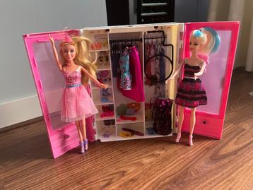 “BarbIe” kledingkast  met  2 poppen beschikbaar voor biedingen