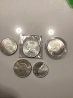 5 zilveren 10 gulden , tientjes, 1 in doosje., Postzegels en Munten, Munten | Nederland, Ophalen of Verzenden, Koningin Juliana