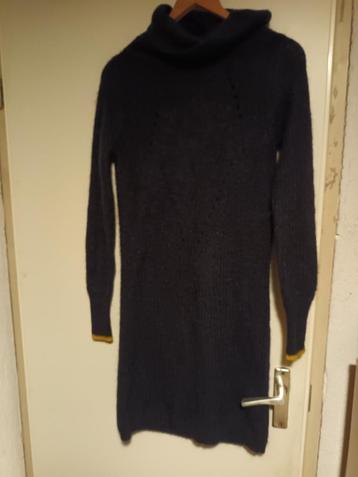 Wollen jurk lange mouw Steps mohair. Mt M blauw beschikbaar voor biedingen