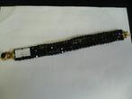 rouw armband zw. git met 14 krt. gouden slot 19.5 cm, Sieraden, Tassen en Uiterlijk, Antieke sieraden, Verzenden, Goud, Armband