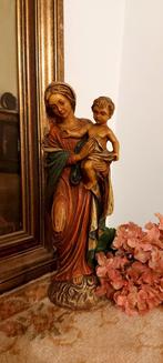 Prachtig! oud Mariabeeld met kindje Jezus op de arm, Antiek en Kunst, Ophalen of Verzenden