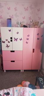 Ikea stuva kast. Roze/Witte Kinderkledingkasten met Vlinders, Ophalen, Gebruikt, Kast, 50 tot 70 cm