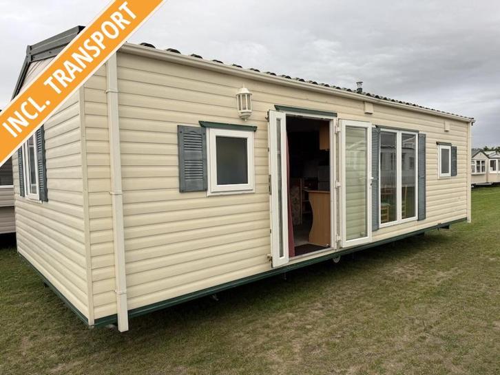 Atlas Tempo center lounge chalet 3.7 x 9 m met dubbelglas, Caravans en Kamperen, Stacaravans