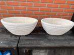 Grote aardewerk bloempot, 2 stuks ovaal, Ophalen, Gebruikt, Wit, Aardewerk of Porselein