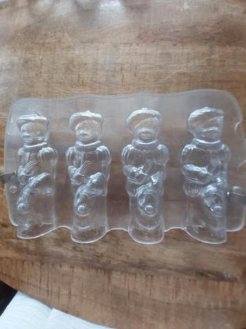 Vintage Chocolade Mal - 4 Zwarte Pieten - Goede Staat beschikbaar voor biedingen