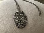 Antiek Zilveren opengewerkte Hanger + Jasseron Ketting, Sieraden, Tassen en Uiterlijk, Antieke sieraden, Ophalen of Verzenden