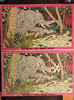 Kuifje puzzle  afrika, scène met olifant 1956, Ophalen of Verzenden, Kuifje, Zo goed als nieuw