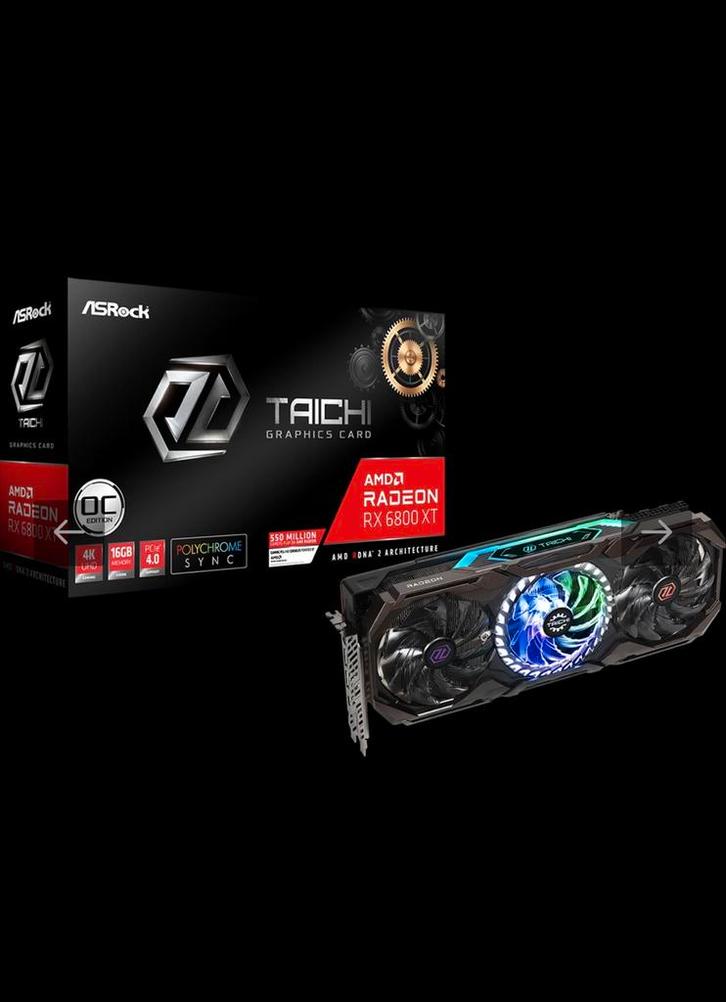 ASRock RX 6800 XT Taichi, Computers en Software, Videokaarten, Gebruikt, AMD, PCI-Express 4.0, GDDR6, HDMI, Ophalen of Verzenden