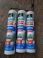 supersilicone saniter grijs 3 stuks, Doe-het-zelf en Verbouw, Isolatie en Afdichting, Ophalen of Verzenden, Overige materialen