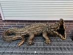 krokodil goud/zwart (110cm) 65breed 47diep/Nieuw!, Ophalen, Nieuw, Dier