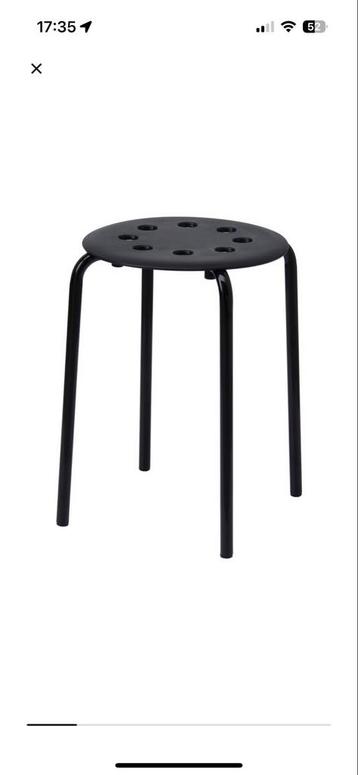 2x Ikea Zwarte Marius Kruk beschikbaar voor biedingen