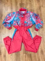 Vintage retro skipak - roze met print maat XS/S, Kleding | Dames, Wintersportkleding, Ophalen of Verzenden, Vintage, Maat 34 (XS) of kleiner