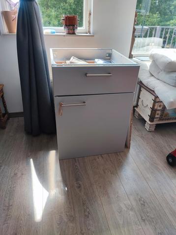 Ikea keukenkastje met lade - grijs 