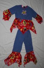 Leuk blauw/rood/geel FLOWER POWER pak, Kinderen en Baby's, Carnavalskleding en Verkleedspullen, Ophalen, Gebruikt, 158 t/m 164