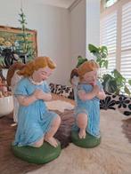 Brocante gipsen knielende engelen., Ophalen of Verzenden