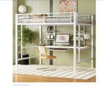 Loft bed 140x200cm with desk & shelves, Huis en Inrichting, Ophalen, Hoogslaper, Tweepersoons, 140 cm