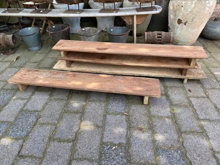 4 lange smalle Bajot tafels uit India, Antiek en Kunst, Antiek | Meubels | Tafels, Ophalen