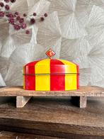 Vintage Verkade koektrommel - Blik | rood- gele circustent, Ophalen of Verzenden
