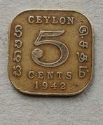Ceylon, 5 cent 1942, Ophalen of Verzenden, Zuid-Azië, Losse munt