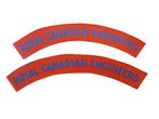 Royal Canadian Engineers canvas emblemen, Buiten bedrijf, Overige gebieden, Ophalen of Verzenden, Embleem of Badge