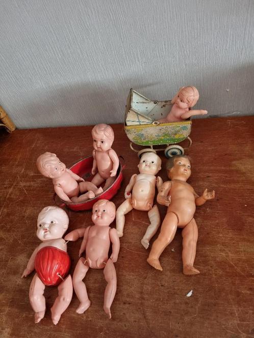 Heel groot lot oude/antieke popjes,en meer!, Verzamelen, Poppen, Gebruikt, Pop, Verzenden