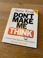 Don't Make Me Think - Studieboek Web Usability, Boeken, Ophalen of Verzenden, Zo goed als nieuw, Overige onderwerpen