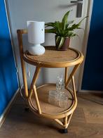 Vintage rotan trolley, Ophalen, Zo goed als nieuw, 60 cm of meer, Rechthoekig