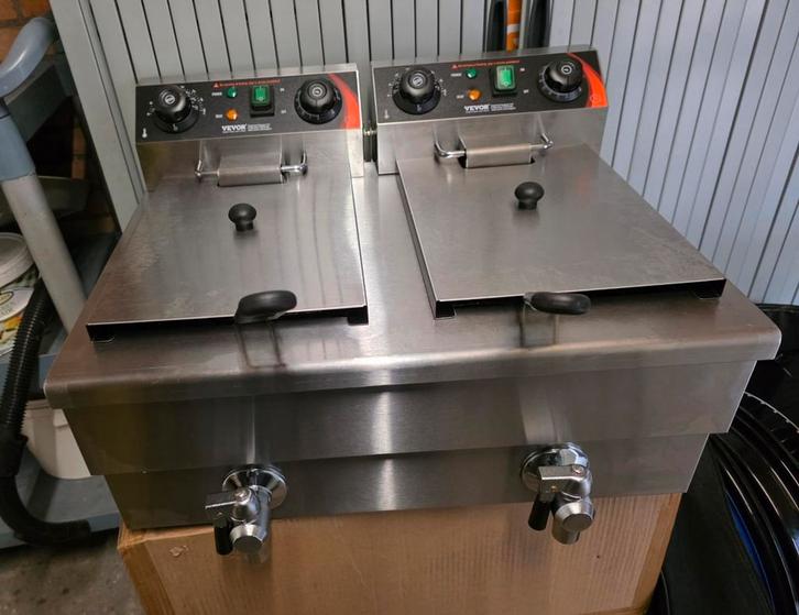 Dubbele professionele friteuse, Huis en Inrichting, Keuken | Keukenbenodigdheden, Gebruikt, Ophalen of Verzenden