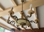 Oude hanglamp van messing, Huis en Inrichting, Lampen | Kroonluchters, Ophalen, Gebruikt, Metaal