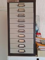 Vintage metalen ladekast Overtoom – 10 lades – industrieel, Ophalen, Gebruikt