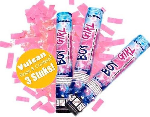 Gender Reveal Confetti Shooters - 3 Stuks!, Hobby en Vrije tijd, Feestartikelen, Nieuw, Feestartikel, Geboorte of Huwelijk, Ophalen of Verzenden