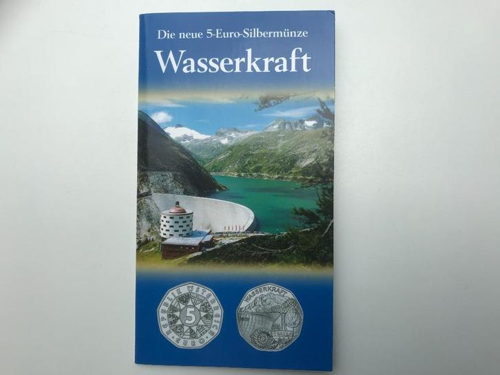 Oostenrijk 2003 Wasserkraft 5 euro zilver, Postzegels en Munten, Munten | Europa | Euromunten, Setje, 5 euro, Oostenrijk, Zilver