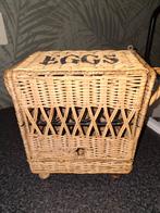 Rustic Rotan Eierrek met Deksel - Brocante Stijl, Huis en Inrichting, Ophalen of Verzenden