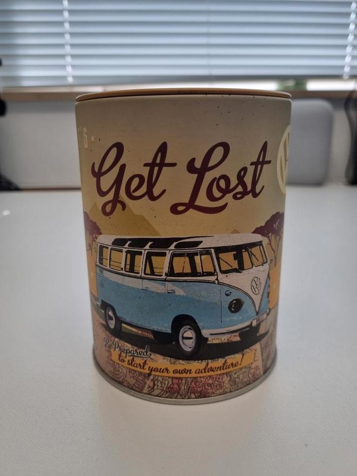 VW Bus Spaarpot - Get Lost, Verzamelen, Spaarpotten, Nieuw, Vervoermiddel, Metaal of Blik, Ophalen of Verzenden