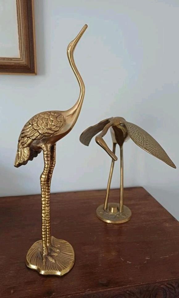Brocante Messing Vogel Decoratie India beeld, Antiek en Kunst, Curiosa en Brocante, Ophalen of Verzenden
