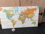 Houten Wereldkaart met Ophangsysteem, Ophalen, Gebruikt