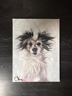 Olieverf Schilderij Hondje - Gesigneerd, Antiek en Kunst, Kunst | Schilderijen | Klassiek, Ophalen of Verzenden