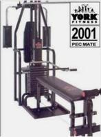 York Pec Mate 2001 Bench Press Lat Pull Down Tricep, Sport en Fitness, Ophalen, Gebruikt, Rug, Overige typen