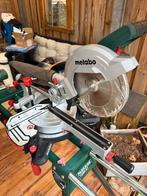 Metabo afkortzaag incl onderstel en Bosch afkortzaag., Doe-het-zelf en Verbouw, Gereedschap | Zaagmachines, Ophalen, 70 mm of meer