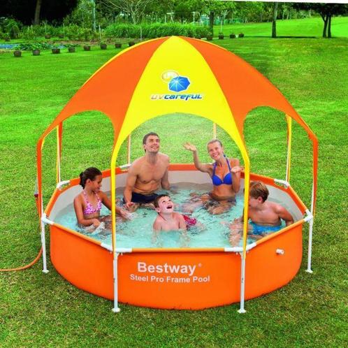 Bestway 244 Splash in Shade framepool zwembadje met schaduw, Tuin en Terras, Zwembad-toebehoren, Nieuw, Ophalen of Verzenden