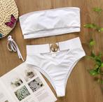 High waist witte bikini brazilian hoge taille 34 36 38 S M L, Nieuw, Bikini, Wit, Verzenden