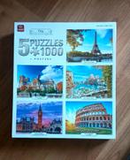 King City Collection: 5 Puzzels x 1000, Ophalen, 500 t/m 1500 stukjes, Nieuw, Legpuzzel