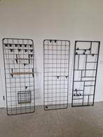Wandrekken met planken, mandjes en clips, Ophalen, Zo goed als nieuw