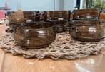 11 x Vintage Soepkommen Arcoroc France rookglas jaren 70, Ophalen of Verzenden, Zo goed als nieuw, X, Overige stijlen