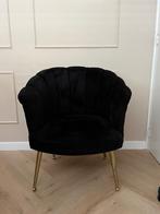 Schelpen fauteuil zwart, Ophalen, Minder dan 75 cm, Zo goed als nieuw, Stof
