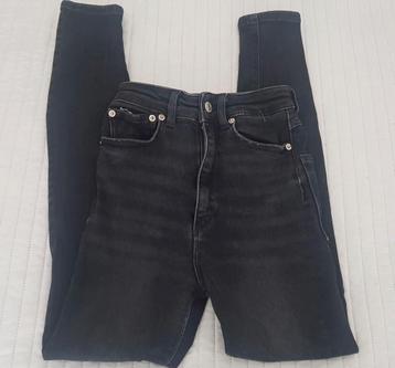Zara jegging skinny jeans spijkerbroek zwart maat 34 broek