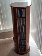 CD toren kersenhout fineer draaibaar op plateau., Ophalen, Zo goed als nieuw