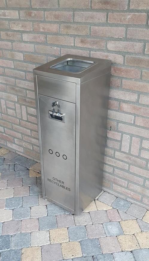 Staande RVS Afvalbak – 46L | Nieuw, Brandveilig & Topkwalite, Huis en Inrichting, Kasten | Lockerkasten, Nieuw, Ophalen of Verzenden